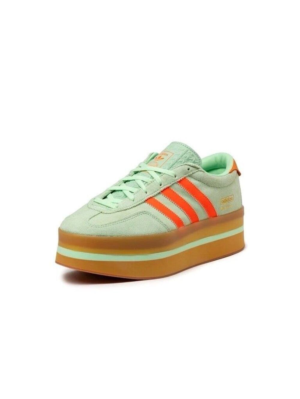 Adidas Original Gazelle (JR8180) Stack Green-Orange (W) 5.5Y